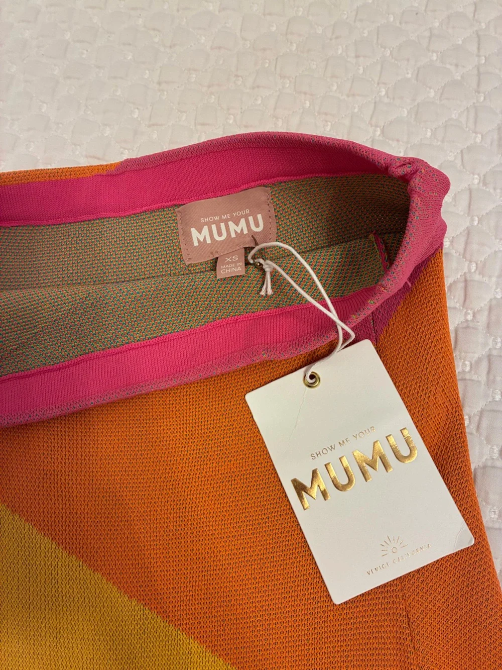 Show Me Your MuMu - Island Nights Tube Dress. XS with Tag. Rainbow Stripe Dress. - Picture 2 of 4